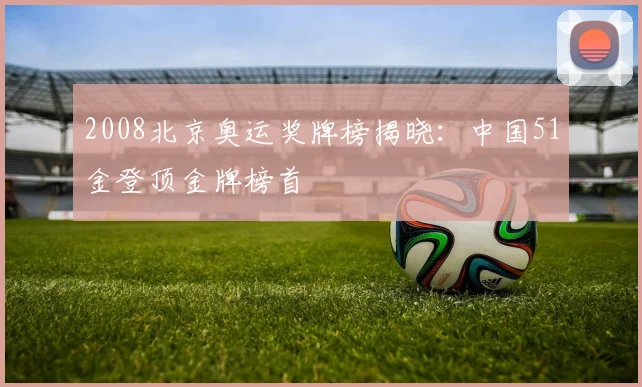 2008北京奥运奖牌榜揭晓:中国51金登顶金牌榜首